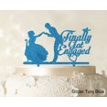 thumbnail image 1 of Finally Got Engaged Couple Cake Topper Wedding Cake Topper Color Option Available 6-8 Inches Wide, 1 of 1