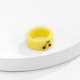 thumbnail image 4 of Women Ring Resin Round Cute Decorative Finger Ring Knuckle Ring Stackable Ring, 4 of 10