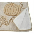 thumbnail image 3 of Fennco Styles Thanksgiving Foil Pumpkin Jute Embroidered Table Runner 13 x 72 Inch - Neutral Holiday Table Cover for Home Décor, Banquets, Family Gathering and Special Occasion, 3 of 4