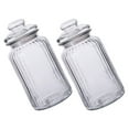 thumbnail image 2 of 2pcs Glass Sealing Jars Airtight Hinged Lids Pickles Cereals Dry Food Storage Transparent Jars Kitchen Canisters Capacity, 2 of 11