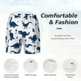 thumbnail image 6 of Picia Cute Cartoon Dinosaurs pattern Mens Swim Trunks with Compression Liner Stretch Beach Shorts Quick Dry with Zipper Pockets No-Chafing Board Shorts-Small, 6 of 9