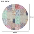 thumbnail image 6 of Pioneer Flower Floral Print Pattern Round Tablecloth 60"x60",Wrinkle Wipeable Table Cloth for Kitchen Dining Room Picnic Patio Party, 6 of 6