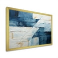 thumbnail image 2 of Designart "Geometric Shapes in Nautical White and Blue VI" Abstract Framed Wall Art Decor - Modern Blue Abstract Geometric Living Room Framed Canvas Art, 2 of 6