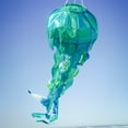 thumbnail image 6 of In the Breeze 5257 — 40-inch Teal Iridescent Jellyfish 3D Windsock — Simmering Windsock with Inflatable Head and Free-Flowing Tentacles, 6 of 6