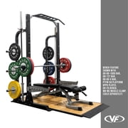 Valor Fitness Half Rack Squat Machine – 5 Position Multi-Grip Pull Up Station - Adjustable Height, Plate & Bar Storage, and Resistance Band Pegs – Max 1000 lbs – Power Rack Equipment -BD-58