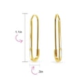 thumbnail image 4 of Bling Jewelry Womens Inspirational Safety Pin Dangle Earrings for Displaced People Gold Plated Silver, 4 of 6