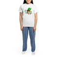 thumbnail image 4 of CafePress - Wee Bit Irish White Women's Light Pajamas - Women's Short Sleeve Print T-Shirt and Pants Light Cotton Pajama Set, 4 of 7