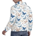 thumbnail image 6 of Haiem Butterfly Patterned Men's Hoodie with Kangaroo Pocket - Ideal Pullover Sweatshirt for Daily Wear, Travel, and Home-3X-Large, 6 of 7
