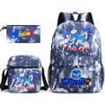 thumbnail image 3 of Mochilas Sonic The Hedgehog, 3 piezas/set, mochilas escolares de gran capacidad para adolescentes, bolso de hombro, estuche para lápices, mochila Kawaii para niños, 3 of 4