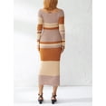 thumbnail image 5 of Knit Bodycon Dresses for Women Summer Long Sleeve Maxi Dress Square Neck Cut Out Long Dress Y2K Beach Dresses, 5 of 7