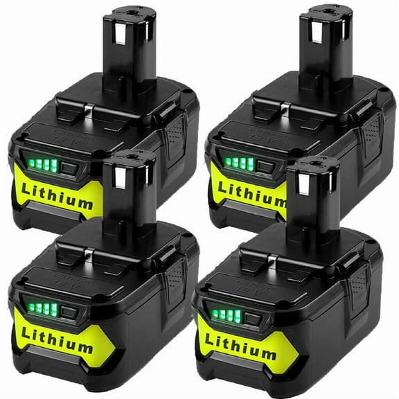 4Pack 8.0Ah High Capacity 18V Replacement for Ryobi 18V Battery Lithium Ion Battery Compatible with Ryobi Battery 18 Volt P102 P103 P104 P105 P107 P108 Cordless Tools