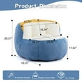 thumbnail image 4 of Oversized Bean Bag Chairs,Multicolor Faux Fur Couch Filled with Shredded Sponge,Large Lounger Sofa For Living Room,No Assembly Required , Blue+White+Yellow, 4 of 10
