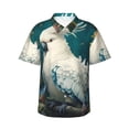 thumbnail image 1 of Balery Tropical Parrot Floral Artwork Camisas hawaianas de manga corta para hombre, camisas playeras de corte holgado, camisas de vacaciones con botones,3X-Large, 1 of 7