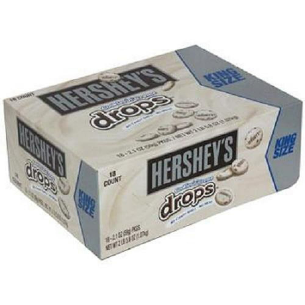 HERSHEYS KING SIZE COOKIES N CREME DROPS 2.1 oz Each ( 18 in a Pack