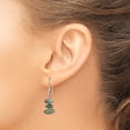 thumbnail image 5 of Auriga Fine Jewelry 925 Sterling Silver Three Turquoise Chip Dangle Earrings for Women, 5 of 6