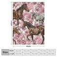 thumbnail image 4 of BCIIG Pink Horse Gifts for Girls Women Horse Blanket  Fleece Flannel for Floral Flower Horse Animal Lovers Just A Girl Who Loves Horses Birthday Decorations Christmas Decor Travel All Season 50x60in, 4 of 6