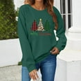 thumbnail image 5 of Craaazy Women's Christmas Shirt Long Sleeve Merry Christmas Sweatshirts Casual Pullover Tops Gifts, 5 of 8