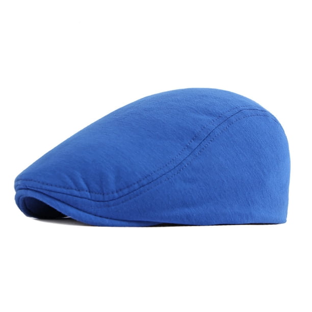 Sombreros para hombre, gorra ligera, de punto liso, con parte delantera plana y estilo británico antiguo, boina de algodón para hombre.