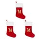 thumbnail image 1 of Toystoory Calcetín Personalizable De Tela De Papá Noel - Regalo Para Niños Y Adultos Variedad De Estilos A Elegir Grande Rojo M Type1 NO1, 1 of 6