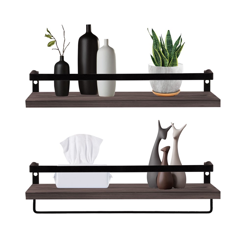 Floating Shelves Wall Shelf for Bathroom Bedroom Kitchen Solid Wood Set