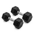 thumbnail image 2 of CAP Barbell, 20lb Coated Rubber Hex Dumbbell, Pair, 2 of 6
