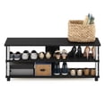 thumbnail image 6 of Furinno Turn-N-Tube 3-Tier Compact Open Storage Shoe Rack for Closet Entryway, Americano/Stainless Steel Tubes, 6 of 6