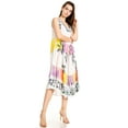 thumbnail image 4 of Sakkas Palm Tree Tie Dye Caftan Dress / Cover Up - White - One Size, 4 of 5