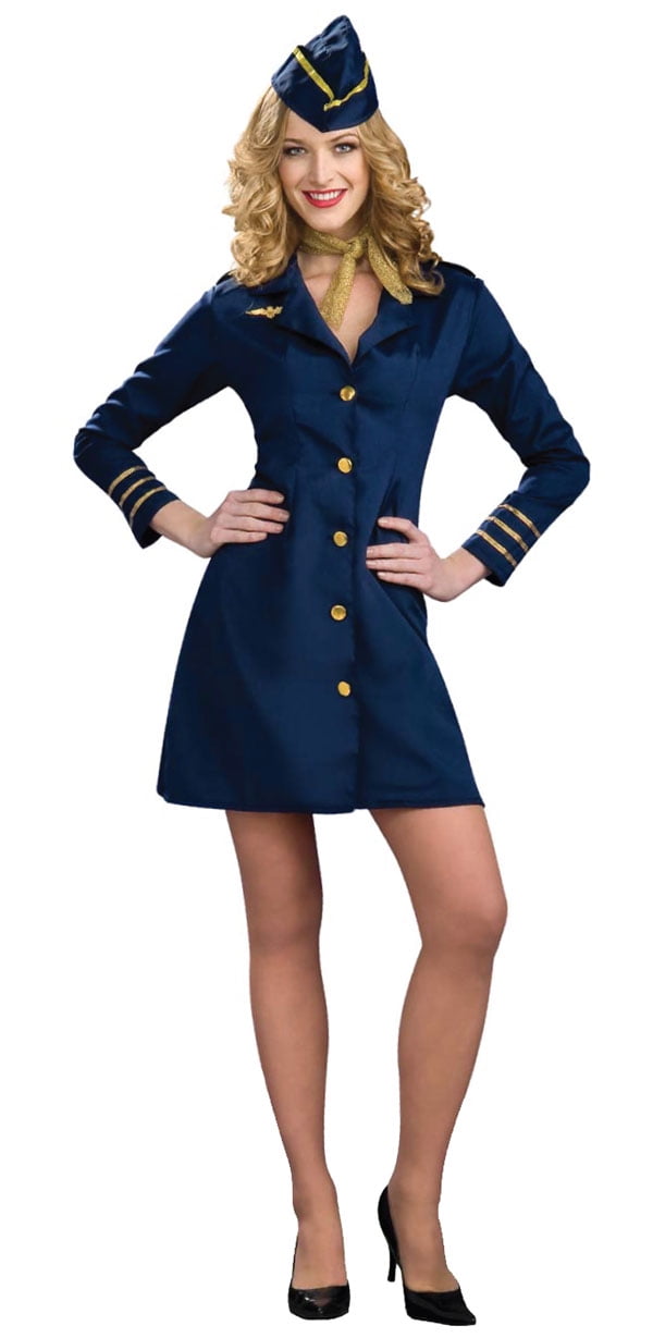 Adult Costume - Flights wont seem long at all with this hostess hottie arou...