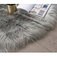 thumbnail image 3 of Soft Fluffy Rug White Faux Sheepskin Fur Area Rug Shaggy Couch Cover Seat Cushion Furry Carpet Beside Rugs for Bedroom Floor Sofa Living Room Runner, 0.6m x 1.8m SERISSA (White), 3 of 13