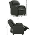 thumbnail image 4 of Canddidliike Kids Deluxe Headrest Recliner Sofa Chair with Storage Arms-Black, Comfy Chair for Kids, 4 of 9