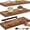 Rustic Brown, variant on Ballucci 16" Floating Shelves for Wall, 3-Pack with Invisible Brackets, 6" Deep, Black