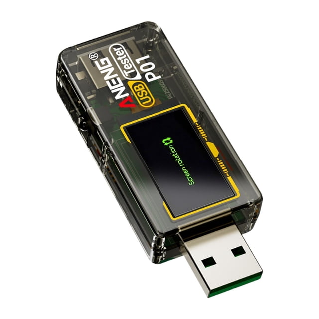Multímetro y probador USB con enchufe y rápido de 0~6A, portátil, con capacidad de prueba y medidor de potencia multifuncional y preciso.