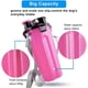 thumbnail image 4 of Botella de agua para perros con 2 tazones plegables Botella de agua portátil 2 en 1 y comida para perros, gatos, mascotas, botella de viaje para caminar, hacer ejercicio, caminar, acampar (rosa) JM, 4 of 5