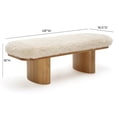 thumbnail image 3 of Ollie Natural Straight Vegan Shearling Bench, 3 of 7