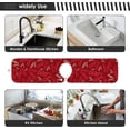 thumbnail image 6 of Coolnut Valentine Word Love Red 2PCS Kitchen Faucet Mats, Bathroom Faucet Mat Sink Kitchen Faucet Sinkmat Faucet Splash Catcher Faucet Mat Dish Drying Mat Sink Mat for Kitchen Sink 14x5in, 6 of 7