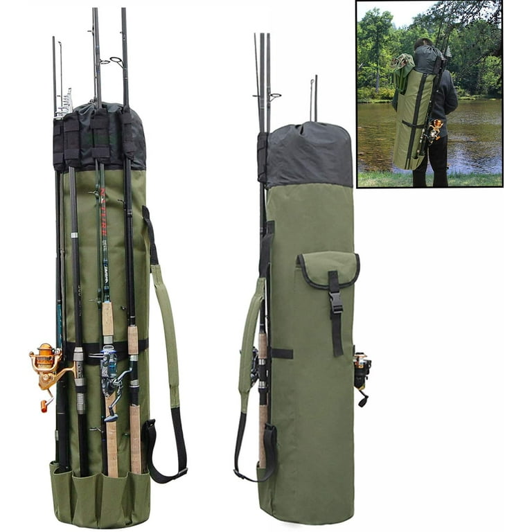 Multifunctional Fishing Rod Fishing Rod Bag Army Green 