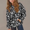 thumbnail image 3 of Sudadera con capucha para niñas y niños, sudadera de manga larga con cuello redondo y estampado de moda, jersey con bolsillo, sudadera de poliéster para niñas, 3 of 8