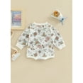 thumbnail image 4 of Sedceaty Baby Girls Romper, Long Sleeve Crew Neck Flower Butterfly Print Fall Bodysuit for Casual Daily, 4 of 8