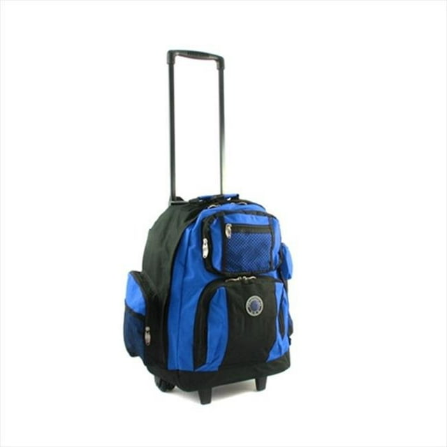 Transworld 738131-BLU Roll-Away Deluxe Rolling Backpack- Royal Blue