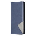 thumbnail image 2 of Case for iPhone 16,Rhombus Pattern Flip Wallet Leather Case with Card Holder Magnetic Closure Shockproof Kickstand Protective Phone Cases Cover,Blue,For iPhone 16, 2 of 10