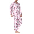 thumbnail image 2 of Bingfone Men's Pajama Set 2 Piece Loungewear PJs, Long Sleeve with Pajama Pants-Seahorse and Starfish, 2 of 7
