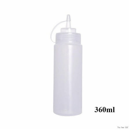 

2/1X Plastic Clear Squeeze Squeezy Sauce Bottle Dispenser Bottles Kitchen Tools