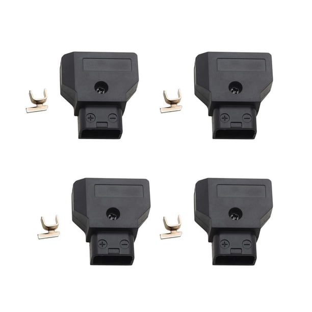 4x Connector Adaptador De Enchufe Para Baterías De Energía De La Cámara Anton Hugo Conector de clavija D