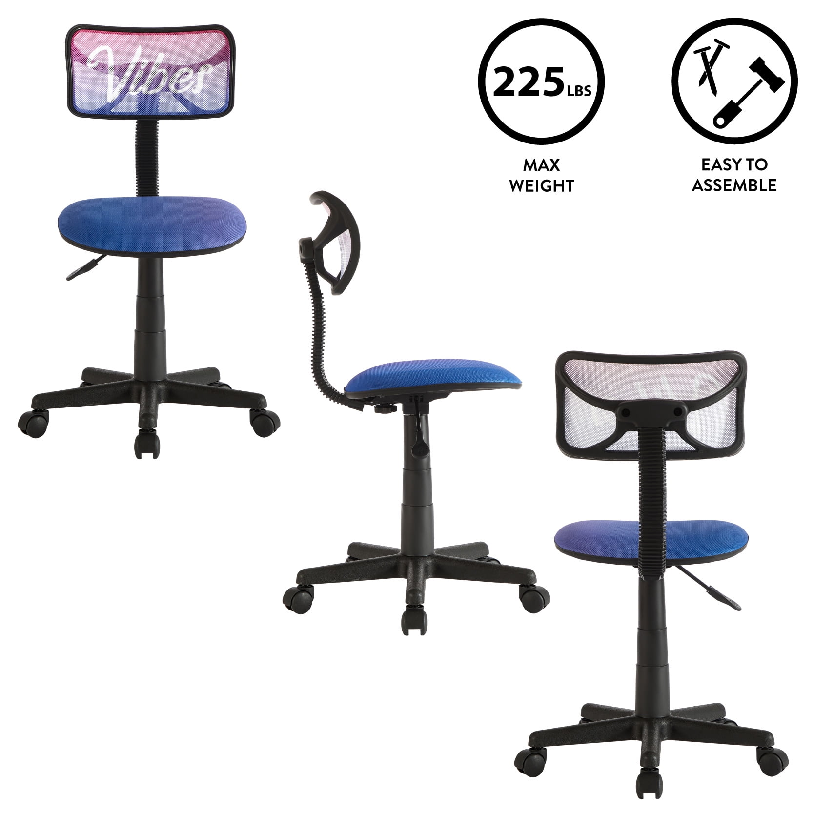 Urban Shop Swivel Mesh Desk Chair, Vibes