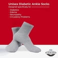 thumbnail image 6 of Diamond Star Diabetic Ankle Socks - Non Binding Quarter Socks for Men & Women, Cushion Circulatory Socks (Grey - 12 Pairs, Socks Size 9-11, Fit Men's Shoe Size 5-10), 6 of 6
