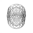 thumbnail image 2 of 81stgeneration Women's 925 Sterling Silver Wide Sri Yantra Chakra Sacred Hindu Ring, 2 of 3