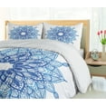 thumbnail image 5 of Ambesonne Blue Mandala Duvet Cover Sets, Ethnic Ornament Flower, 2-King, Azure Blue Deep Sky Blue, 5 of 7