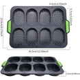 thumbnail image 3 of Mini Plateau de Cuisson,Moule Pain au Lait Moule à Pain français 8 grilles Moule à Pain en Silicone2Pcs Moules à Muffin pour Le Pain français et Les Rouleaux de Pain, 3 of 5