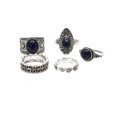 thumbnail image 4 of 5pcs / de piedra Cristal sobre el Apilamiento Midi Turquesa medio Sunnimix Anillos, 4 of 6