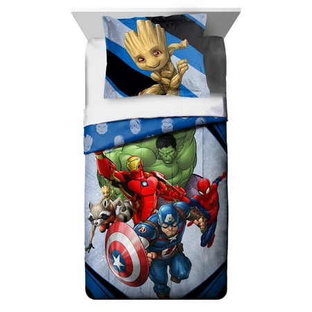 - Marvel's Avengers 'Fight Club' 2 Piece Twin/Full Comforter and Sham Set, Kid's Bedding